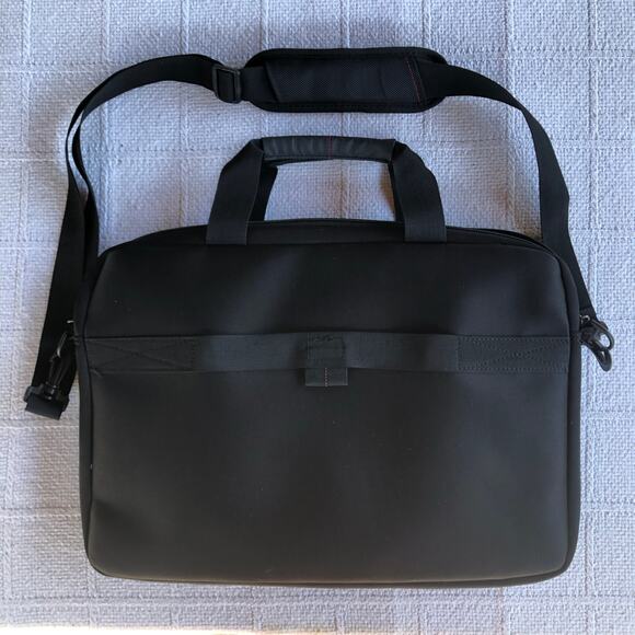 Samsonite Unisex Laptop Bag Briefcase Black Padded Adjust Shoulder Strap 13x18 - Picture 6 of 8